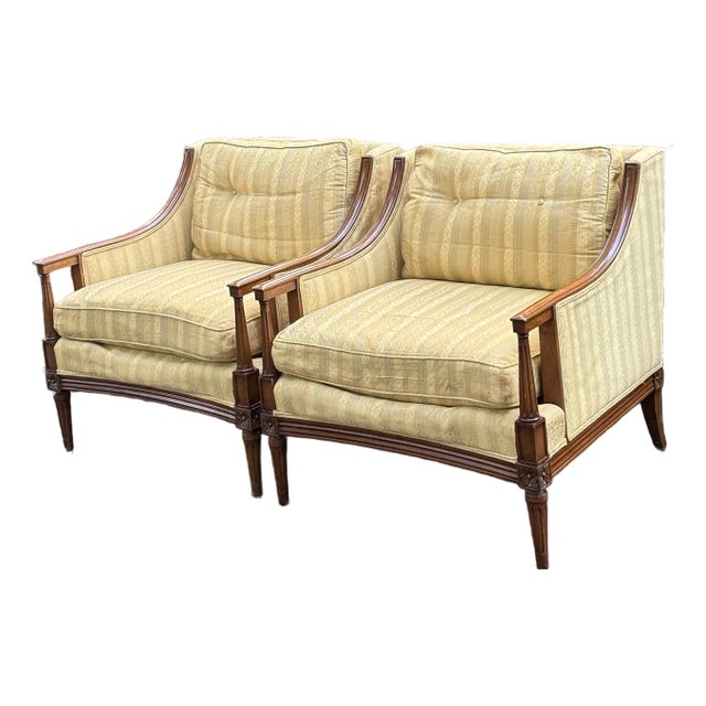 Late 20th Century Henredon Neoclassical Chairs - For Reupholstery For Sale