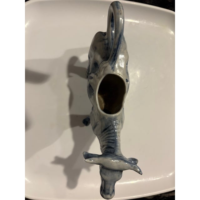 Blue 1950s Dutch Delft Blue Ceramic Cow Creamer Jug For Sale - Image 8 of 11