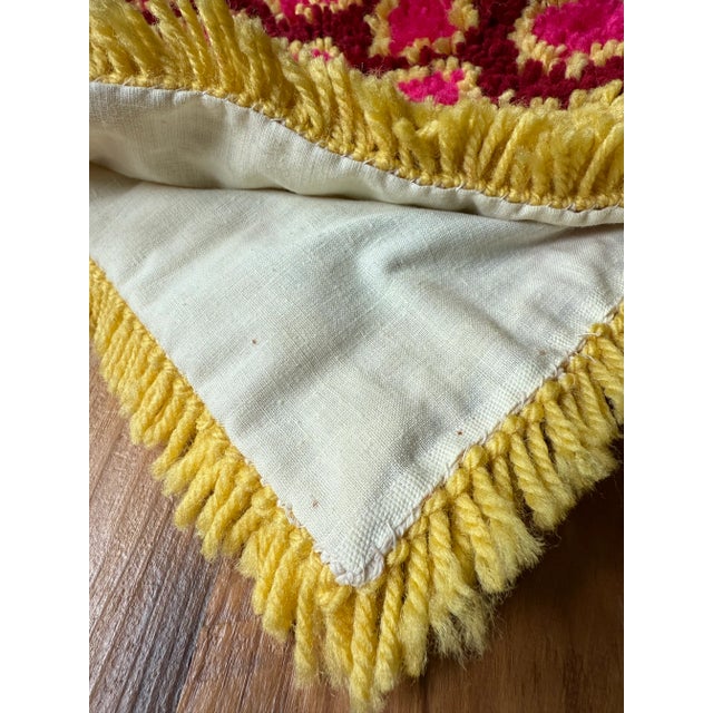 Folk Art Vintage Mushroom Latchhook Textile Wall Art For Sale - Image 3 of 7