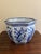Ceramic Blue & White Chinoiserie Porcelain Planter With Scalloped Form For Sale - Image 7 of 8