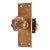 Cast Brass Gilded Fluted Passage Door Knob Set For Sale