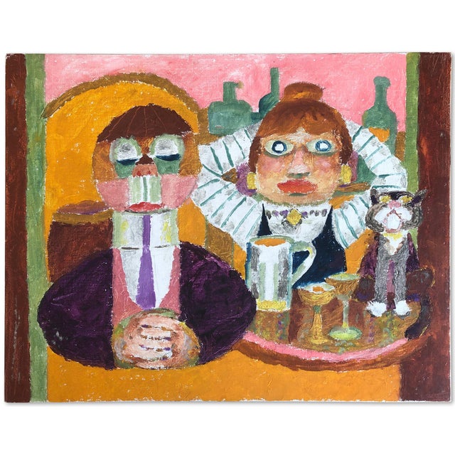 1980s Vincent Bennett, Evening In, 1980s, Oil on Canvas Board For Sale - Image 5 of 5