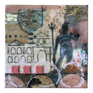 Contemporary Abstract Encaustic "Inspired by Bologna #1" by Therese Cook For Sale