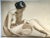 Original Vintage Watercolor Painting of a Nude Hopi Native American Indian With Pottery by Anne Neumark 1929 For Sale - Image 4 of 8
