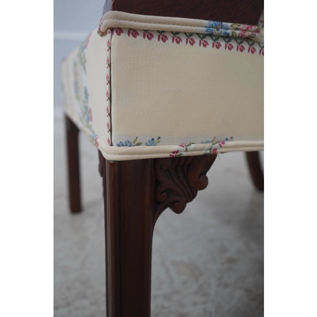 Pair Baker Chippendale Style Mahogany Library Chairs For Sale - Image 11 of 18