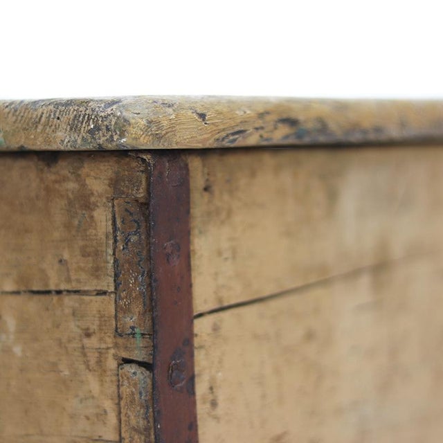 Antique Rustic Farmhouse Transport Chest For Sale - Image 4 of 13