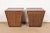 Baker Furniture Campaign Rattan and Leather Trunk Side Tables, Pair For Sale - Image 11 of 14