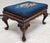 Queen Anne 19th Century Mahogany and Needlepoint Upholstered Footstool. For Sale - Image 3 of 7
