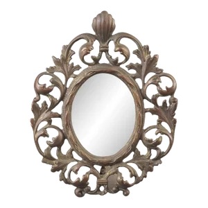 Antique Bronzed Finish Metal Ornate Easel Back Victorian Picture Frame