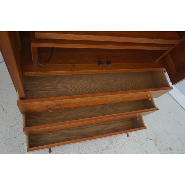 2000 - 2009 Stickley Cherry Armoire Tv Cabinet For Sale - Image 5 of 17