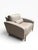 Metal Theodore Alexander Contemporary Taupe Leather Lounge Chair With Brass Accents For Sale - Image 7 of 16