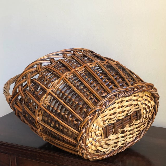 Vintage European-Style Harvest Basket For Sale - Image 4 of 12