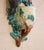 Ceramic 19th Century French Barbotine Wall Pocket With Bird Motif and Oak Leaves For Sale - Image 7 of 12