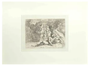 Giovanni Lanfranco, Genesis 28, Old Testament Story, Etching, 1607