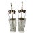 Pair of Antique Crystal Table Lamps With Prisms and Marble Base For Sale