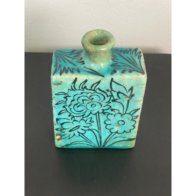 Discover cultural heritage with our set of 2 Small Turquoise Qajar vases from Iraq—a pair stunning pieces that reflect...