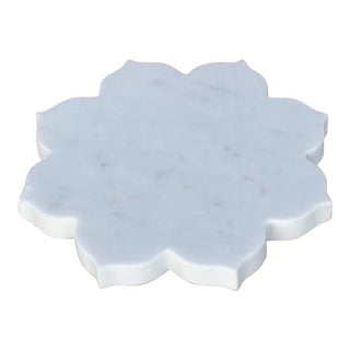 Mina Small Floral Marble Tray For Sale