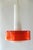 Glass Mid 20th Century Mid-Century Opaline and Orange Glass Pendant Lights - a Pair For Sale - Image 7 of 18