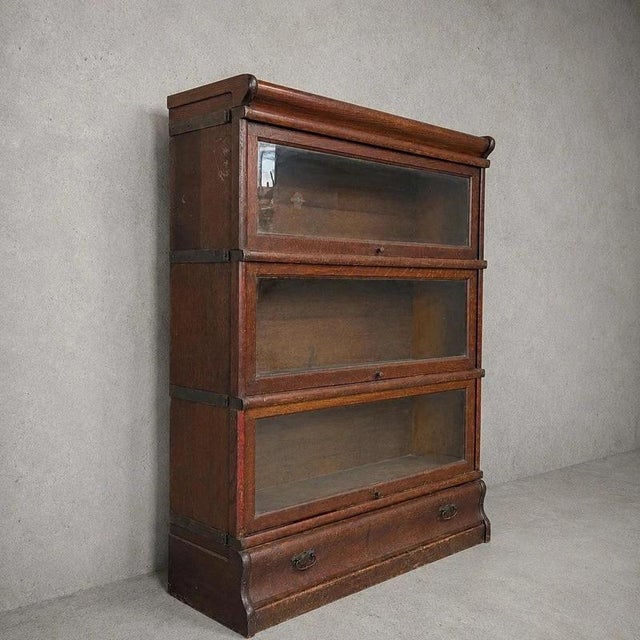 Antique Globe Wernicke Oak Stackable Barrister Bookcase Display Cabinet. An authentic vintage or antique piece selected by...