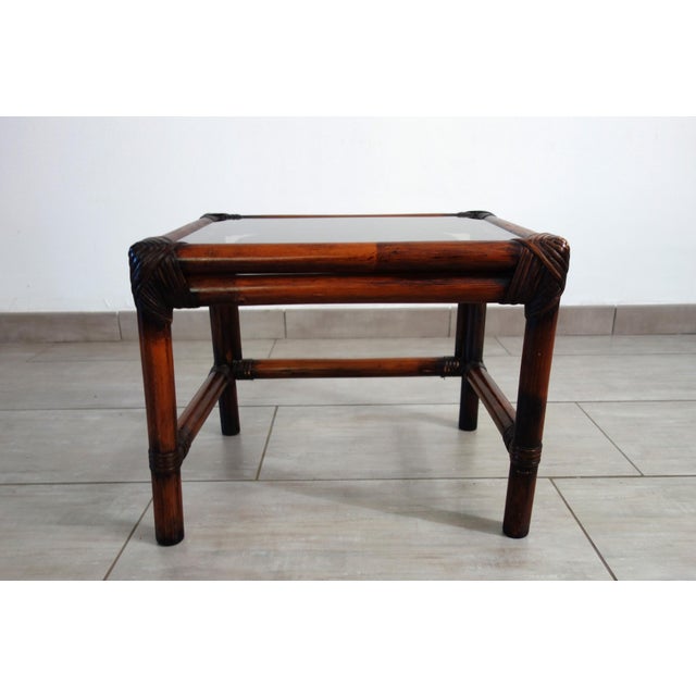 Brown Vintage Rattan Nesting Tables, 1960s, Set of 3 For Sale - Image 8 of 17