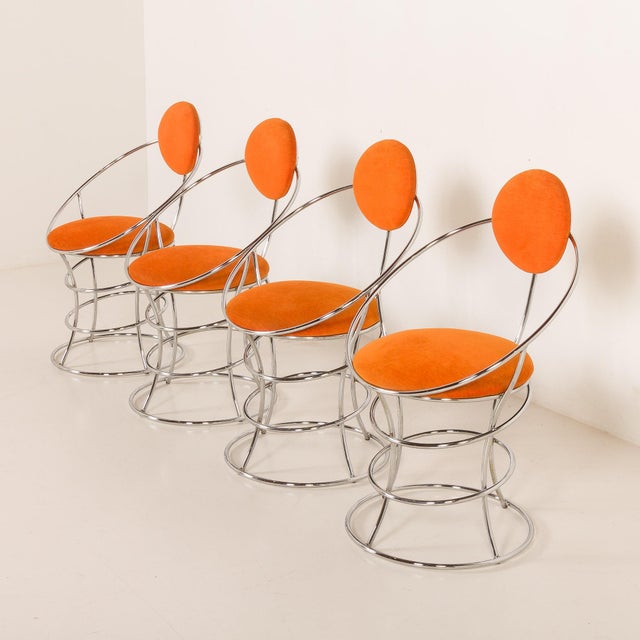 Italian Space Age Dining Table with Chairs by Giotto Stoppino, 1970s, Set of 5 For Sale - Image 13 of 18