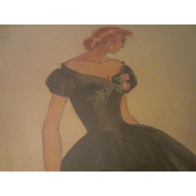 Virginia Fisher the Hucksters Deborah Kerr Clark Gable 1940 Signed Portrait Gouache For Sale - Image 11 of 18