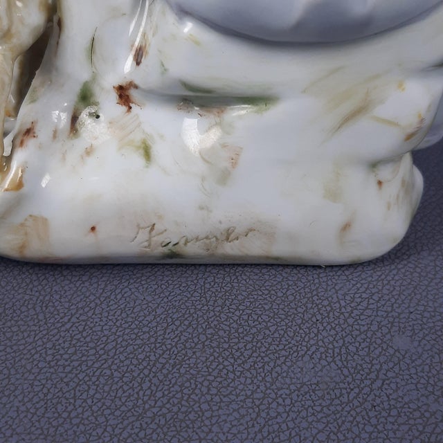 Porcelain Sculpture of Shepherdess with Sheep from Creazioni Fabiola, 1950s For Sale - Image 12 of 17