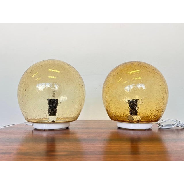 Mid-Century Modern Artglass Table Lamps, 1980s, Set of 2 For Sale - Image 4 of 8