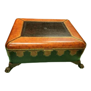 Late 20th Century Vintage Maitland Smith Colonial Style Leather Covered Trunk