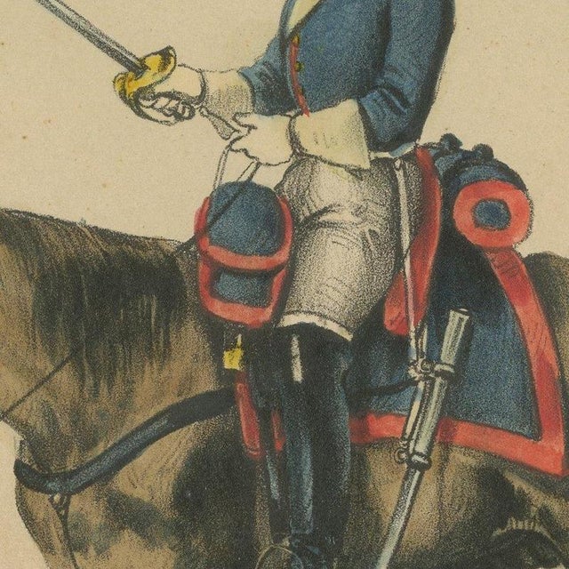 José Villegas, Officers with Sabres, 1861, Lithograph For Sale - Image 6 of 12