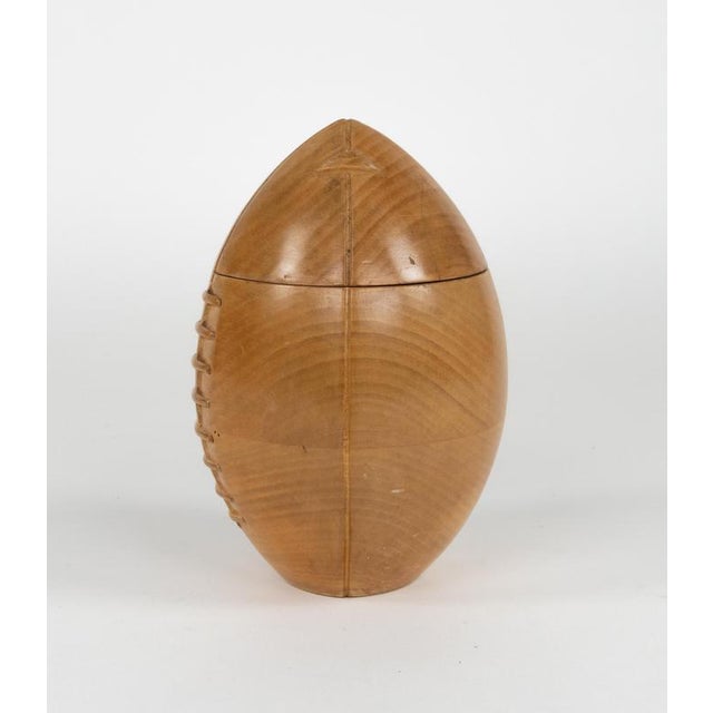 1970s Mid-Century Rugby Ball Ice Bucket in Wood from Bint Firenze, Italy, 1970s For Sale - Image 5 of 18