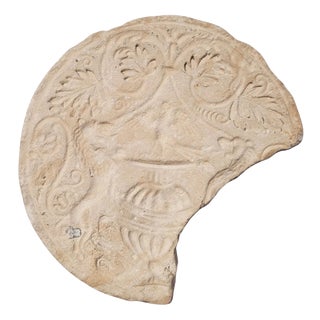 17th Century Round Stone Carved on Each Face, 1800s For Sale