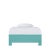 Wood Silas Platform Bed Twin Extra Long - Turquoise For Sale - Image 7 of 12