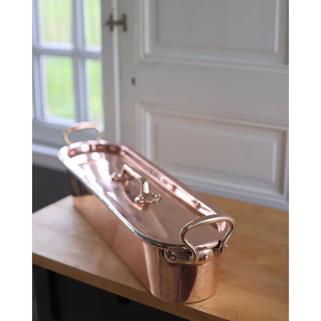 French Antique French Copper Fish Poacher For Sale - Image 3 of 6