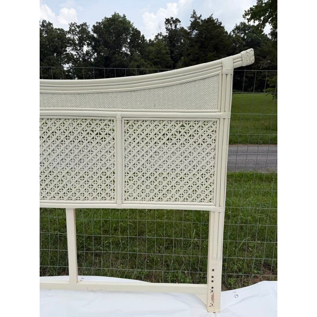 Late 20th Century Vintage Queen Bamboo Headboard For Sale - Image 5 of 8