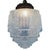 Blue Art Deco Copper Acanthus Leaf Pendant Light W Skyscraper Cobalt Blue Glass Shade For Sale - Image 8 of 9