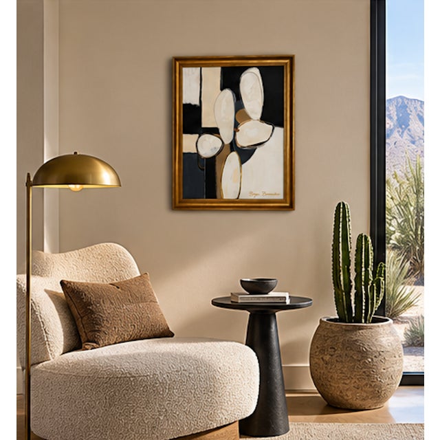 Black Title: Tonal Balance Modern Painting Framed, by Bryan Boomershine For Sale - Image 8 of 8