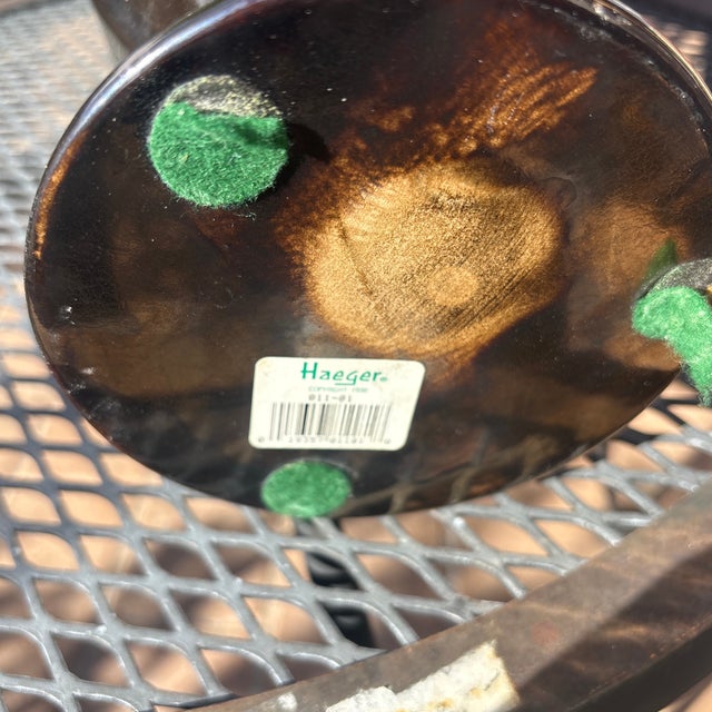 Haeger Haeger Metallic Pottery Urn Vase For Sale - Image 4 of 4