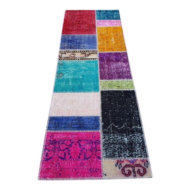 Oushak Vintage Wool Runner For Sale