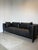 Indera 3-Seater Sofa in Black Leather For Sale - Image 3 of 8
