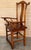 Brown Early 20th Century Pair of Chinese Ming Style Carved Wood High Back Throne Armchairs For Sale - Image 8 of 18