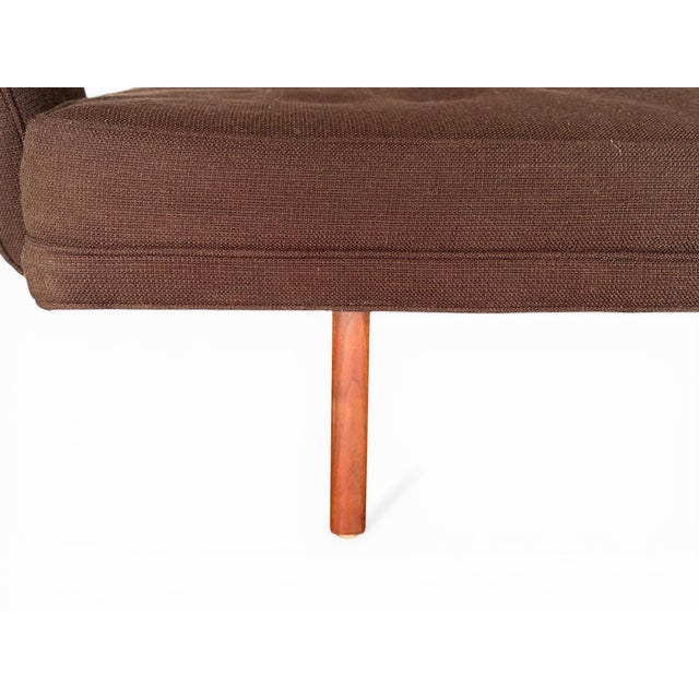 Wood 1950s Edward Wormley Sofa - Dunbar Model 486 - Walnut Bracket Back Mid Century Modern For Sale - Image 7 of 12