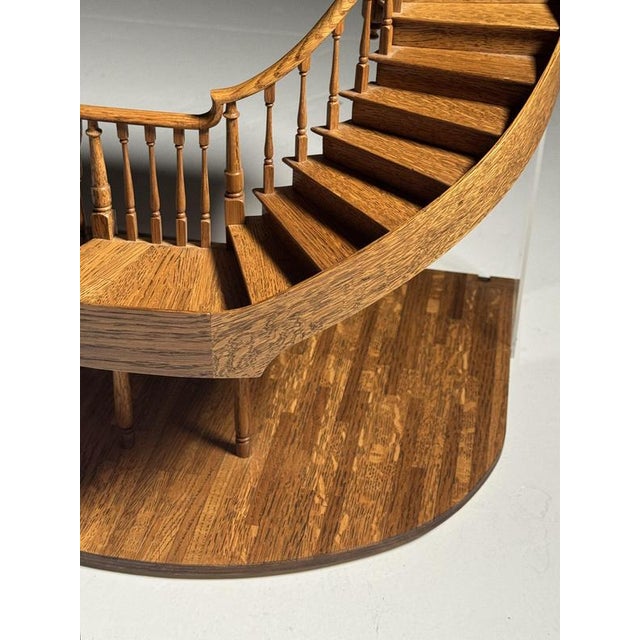 Brown Architectural Staircase Model in Wood For Sale - Image 8 of 18