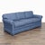 This Sherrill 3-seat sofa features a soft blue fabric and comfortable cushioning. The rolled arms and tailored skirt add a...