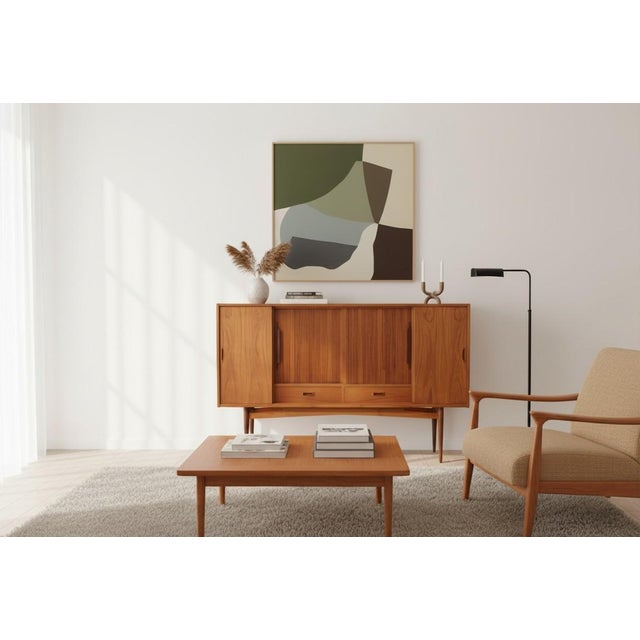 Teak Cabinet with Sliding Doors by Holger Christiansen, 1960s For Sale - Image 11 of 15