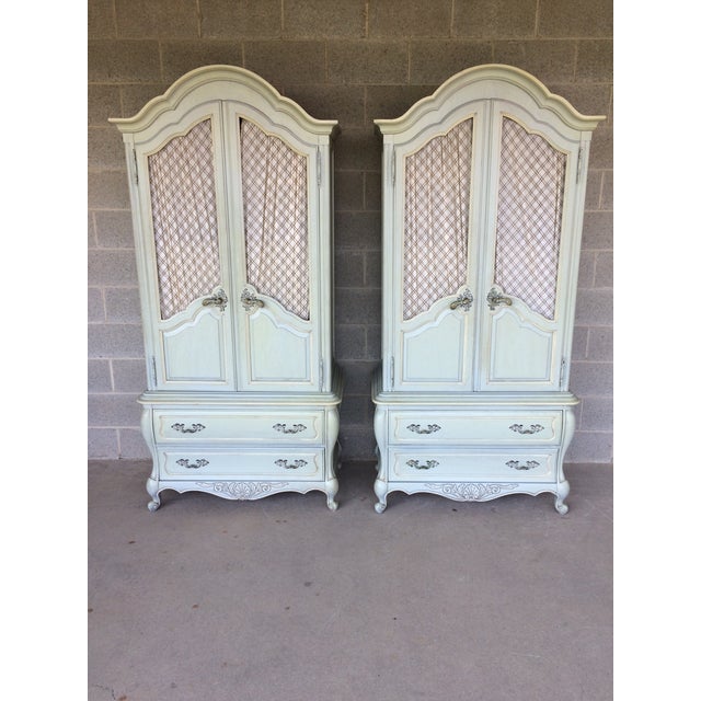 Hickory White French Provincial Armoire Chairish