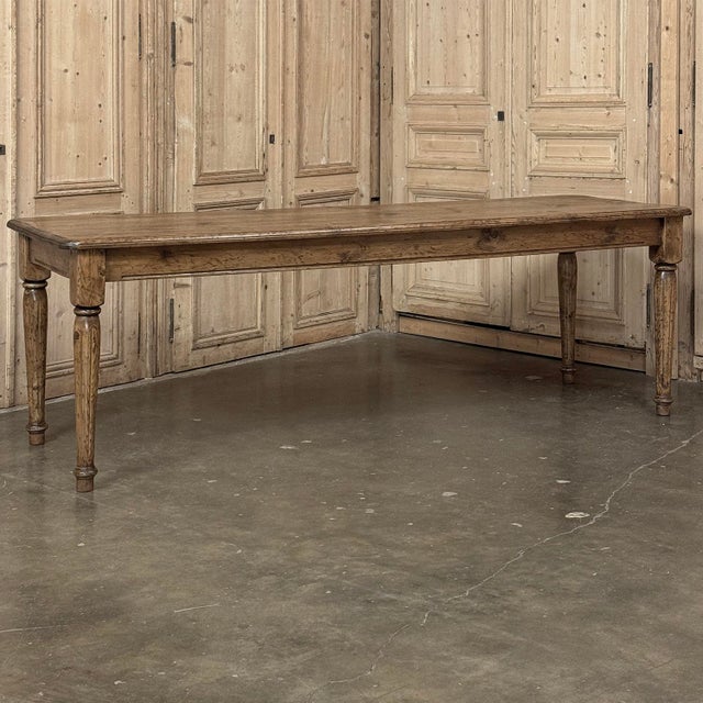 Antique English Rustic Pine Farm Table ~ Dining Table With Drawer For Sale - Image 13 of 18