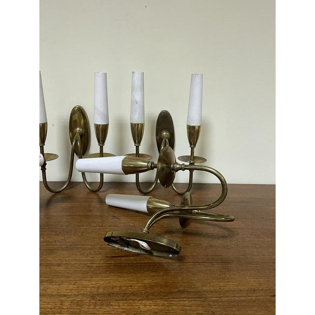 Italian Wall Lamps in the Style of Thu Ponti, 1940s, Set of 4 For Sale - Image 9 of 18
