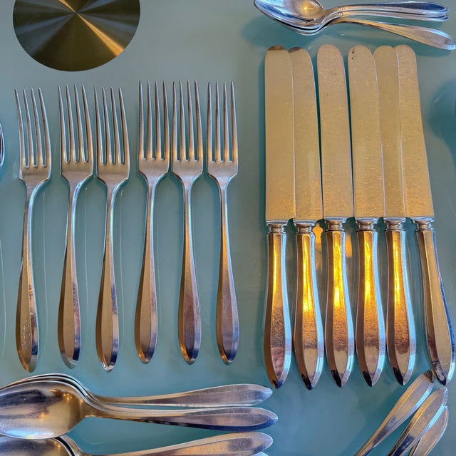 Vintage Silverplate Patrician Art Deco - 48 pcs For Sale - Image 10 of 11