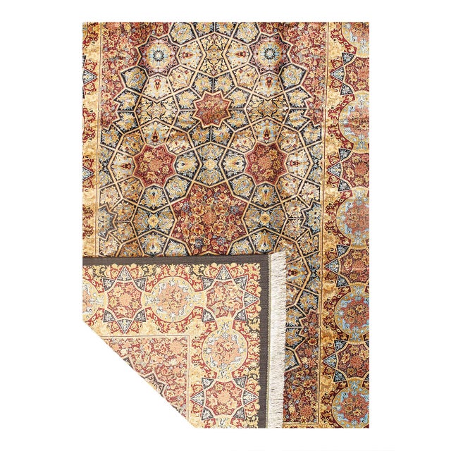 Traditional Pasargad DC Exquisite Design Paris Palace Fine Power Loom v. Silk Rug For Sale - Image 3 of 3